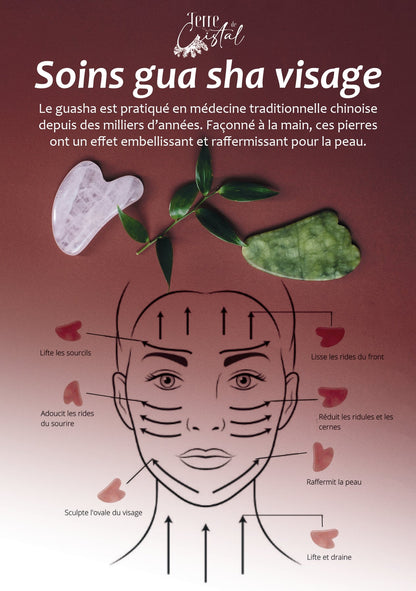 Gua Sha en Quartz Rose – Massage Visage & Bien - Être - shop_name Lithothérapie