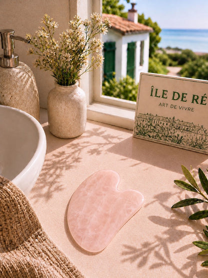 Gua Sha en Quartz Rose – Massage Visage & Bien - Être - shop_name Lithothérapie