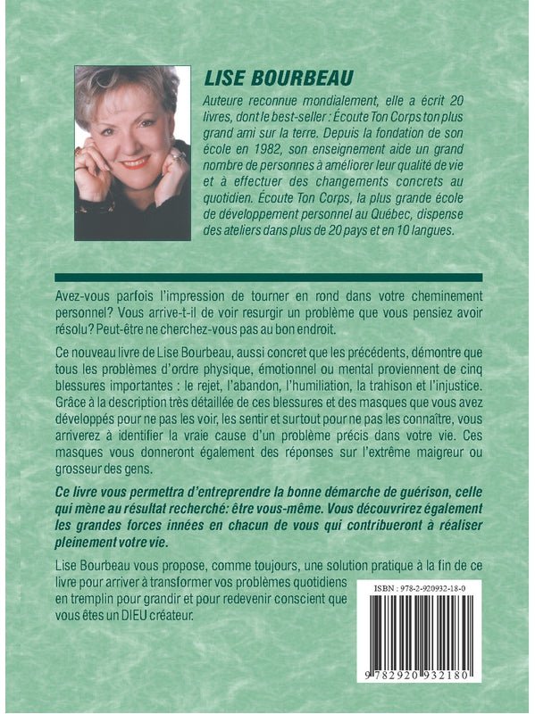 Les 5 Blessures qui empêchent d'être soi - même, Lise Bourbeau. - shop_name Lithothérapie