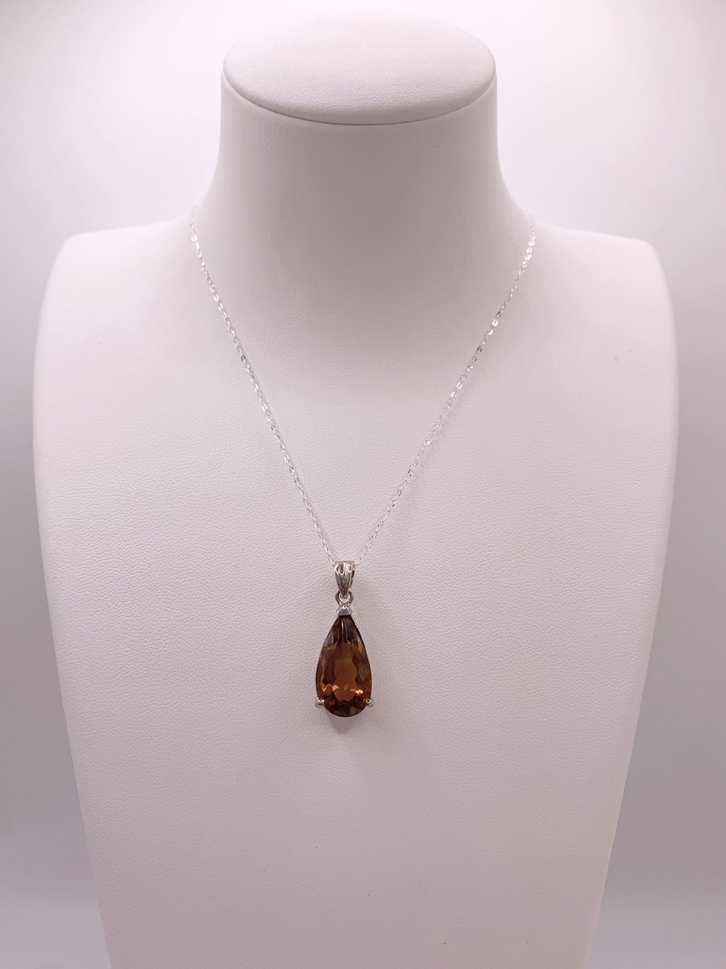 Pendentif en argent et citrine - shop_name Lithothérapie