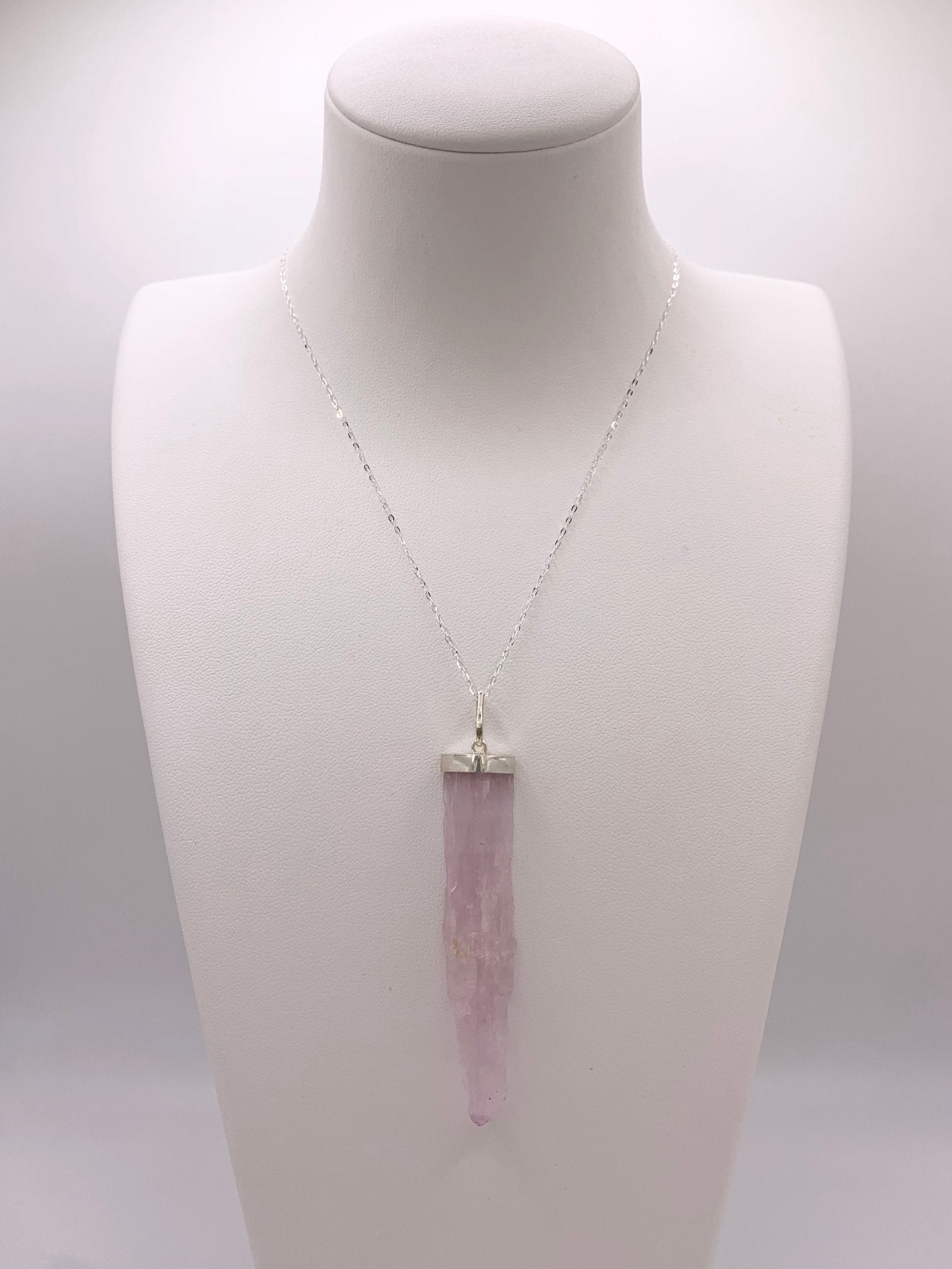 Pendentif en argent et kunzite - shop_name Lithothérapie