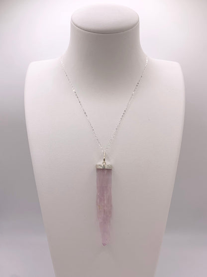 Pendentif en argent et kunzite - shop_name Lithothérapie