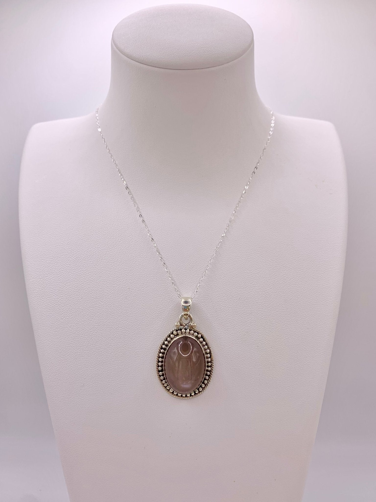 Pendentif en argent et pierre de lune - shop_name Lithothérapie