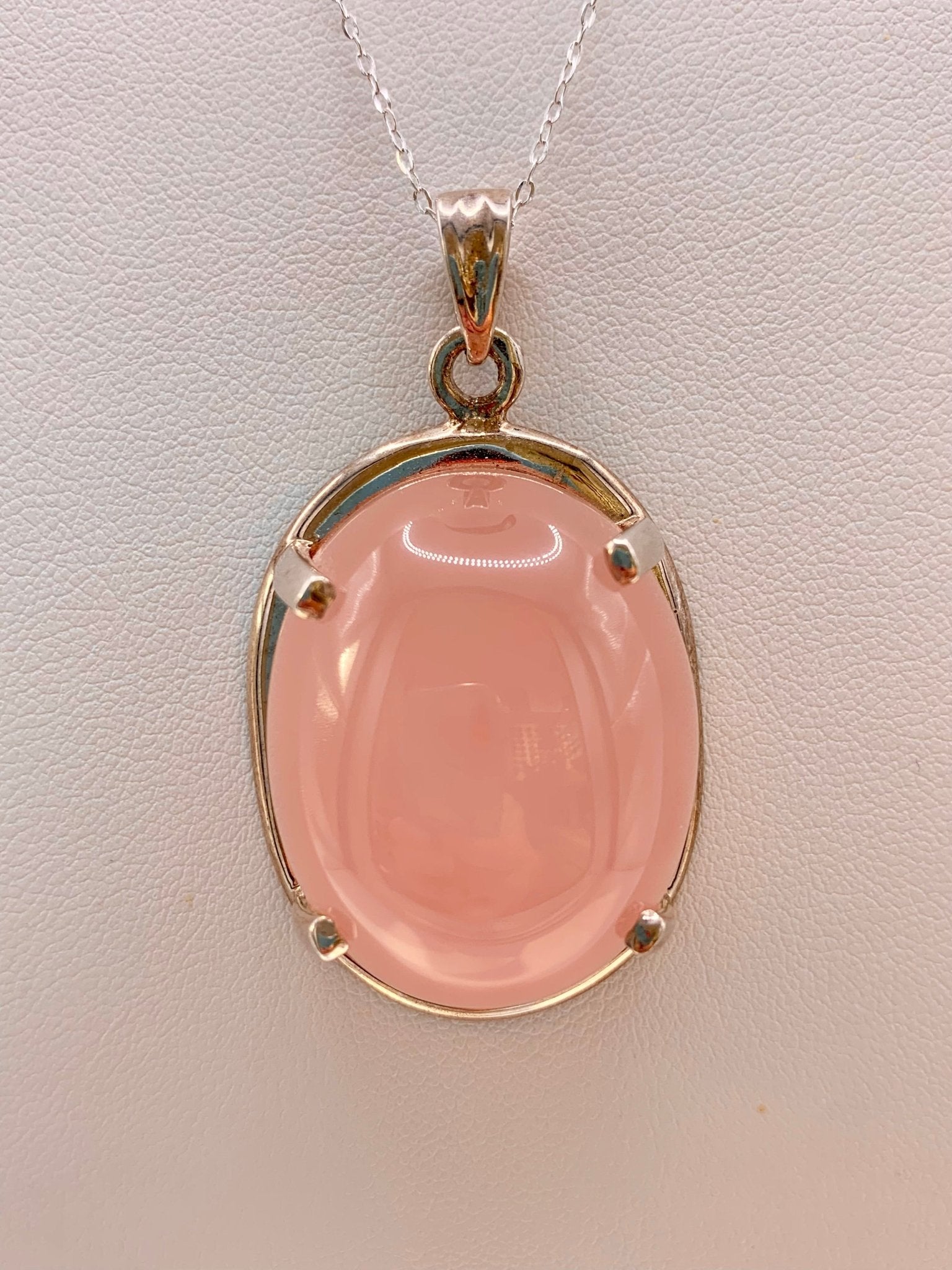 Pendentif en argent et quartz rose - shop_name Lithothérapie