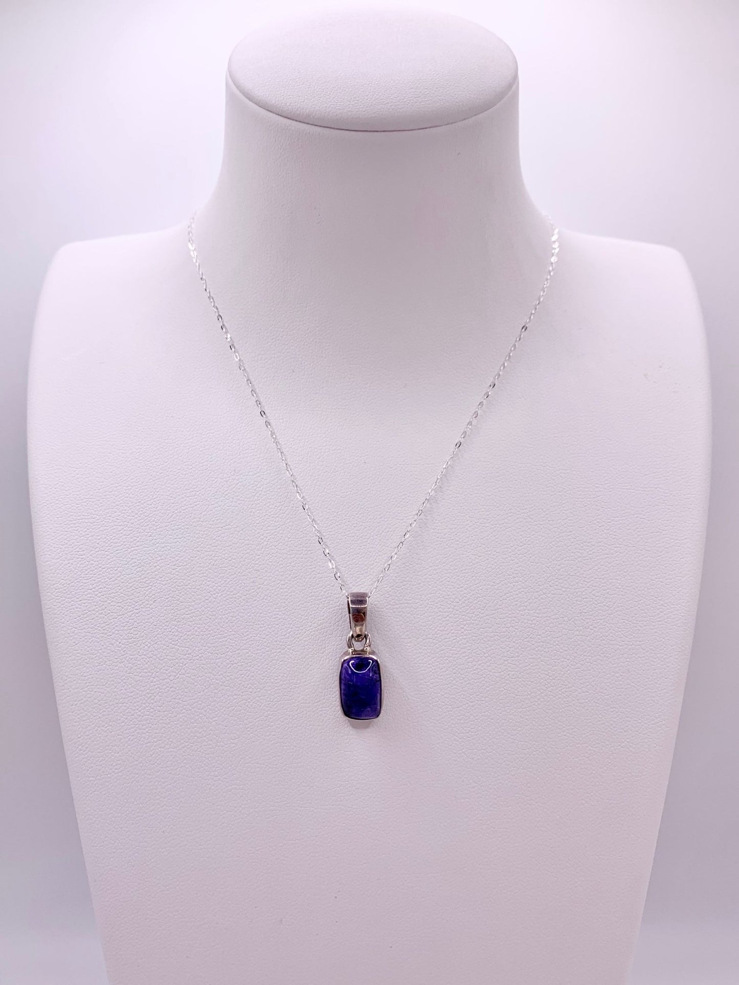 Pendentif en argent et tanzanite - shop_name Lithothérapie