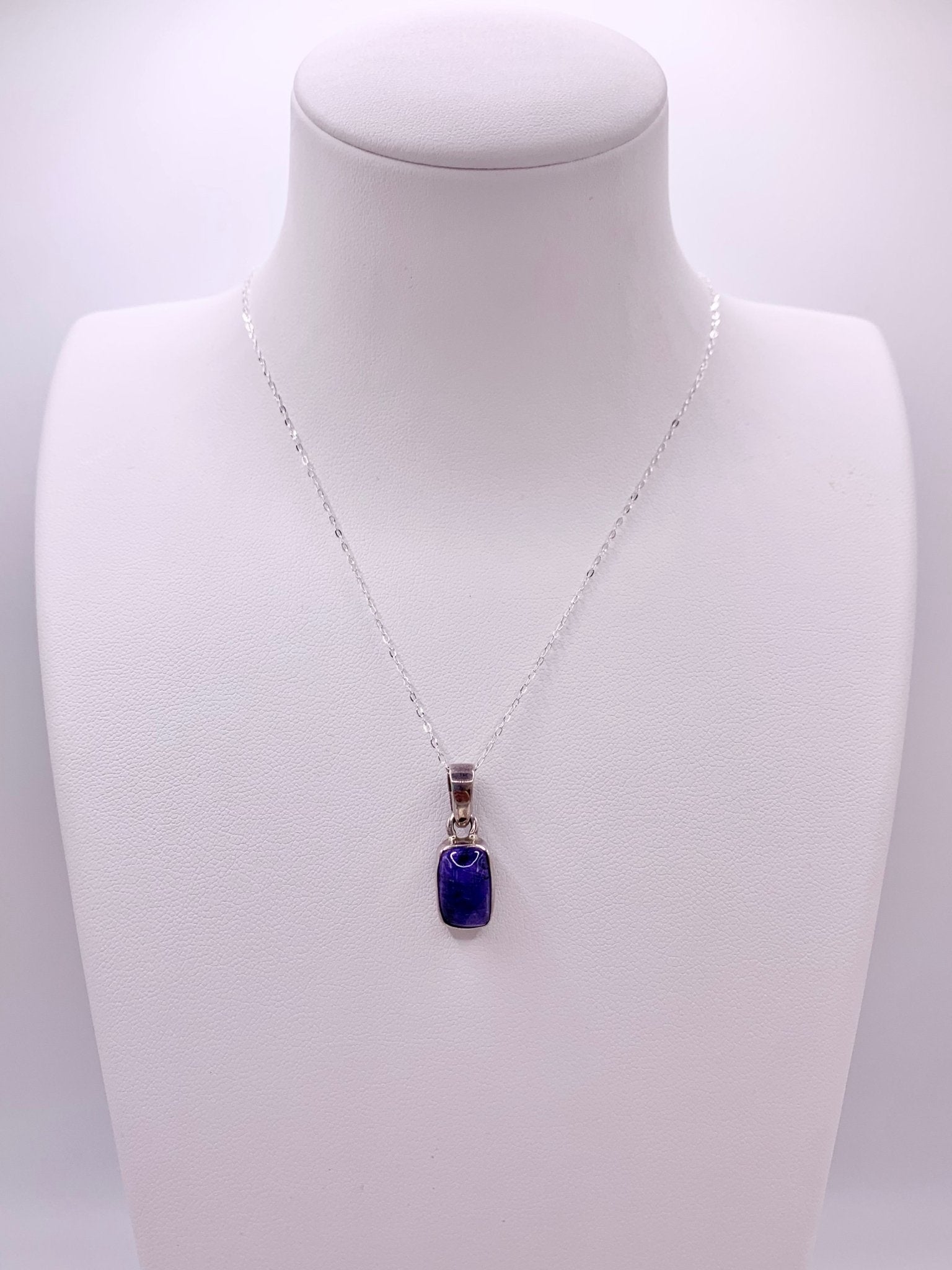 Pendentif en argent et tanzanite - shop_name Lithothérapie