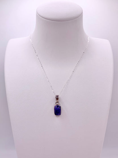 Pendentif en argent et tanzanite - shop_name Lithothérapie