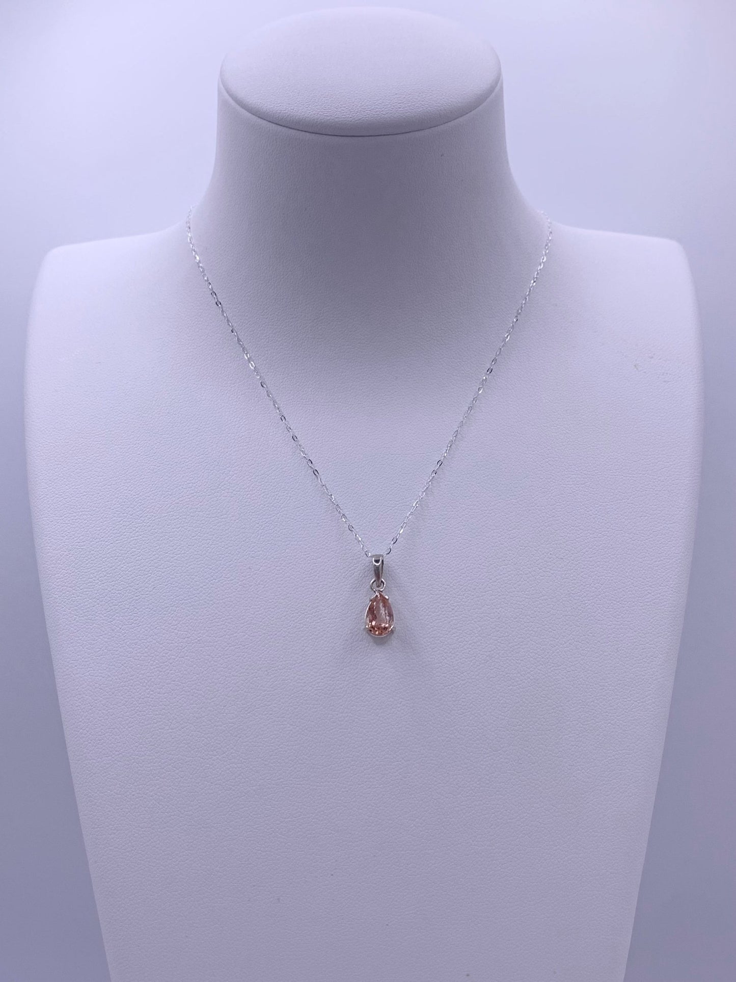 Pendentif en argent et topaze impériale - shop_name Lithothérapie