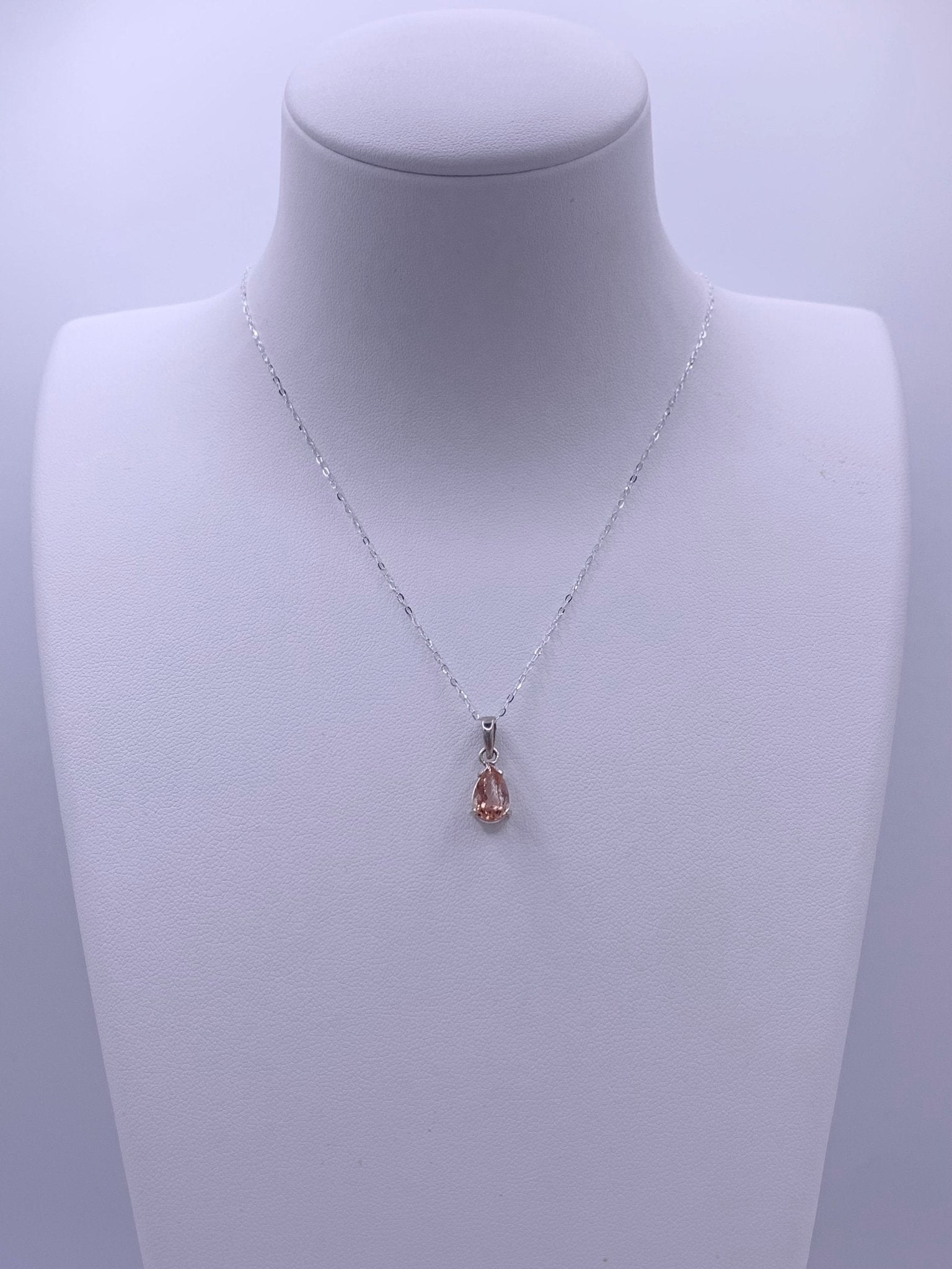 Pendentif en argent et topaze impériale - shop_name Lithothérapie