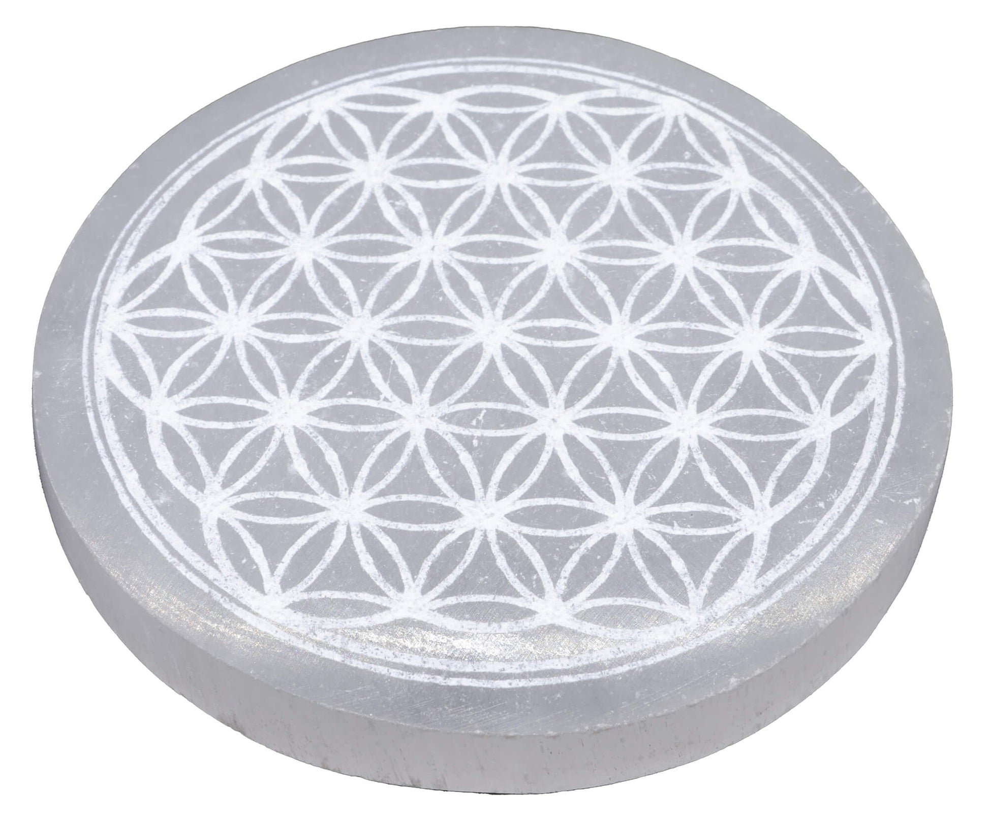 Plaque sélénite - fleur de vie - shop_name Lithothérapie